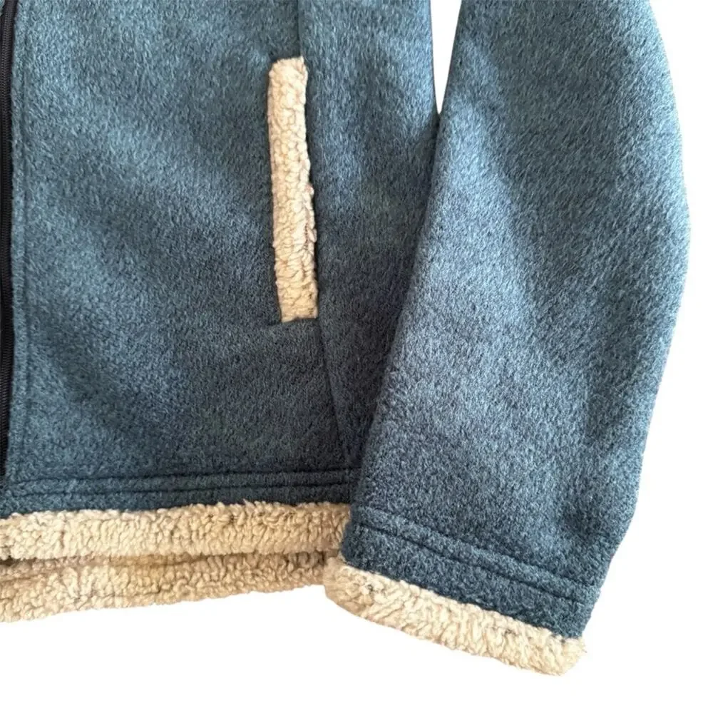 Kuhl Girls Apres Hooded Fleece Jacket Cozy Storm Blue Size L (12)